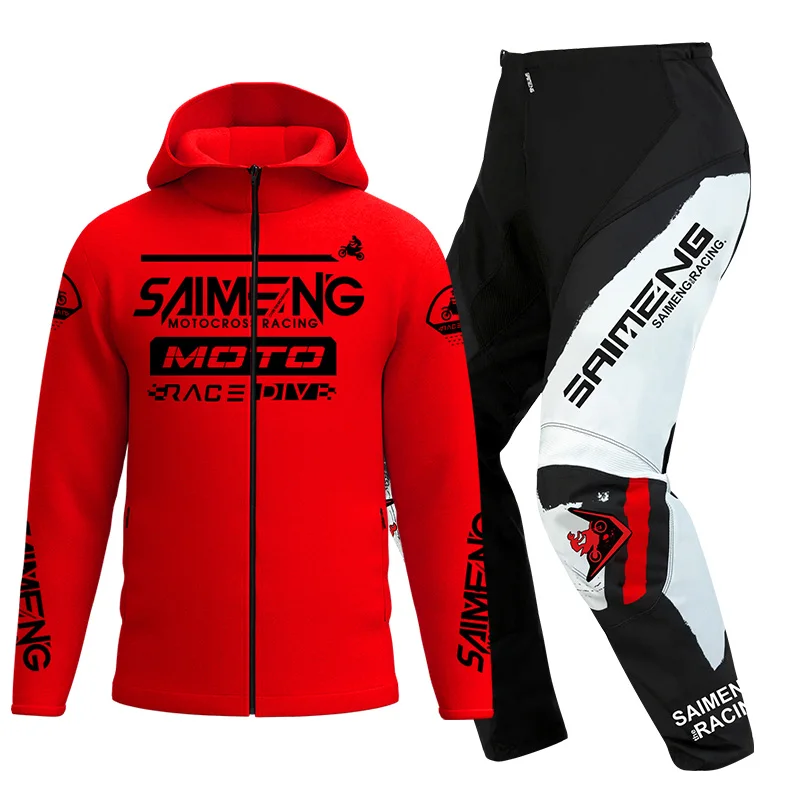 Детский мотоциклетный костюм зимняя куртка и штаны для мальчиков девочек 4-13 лет