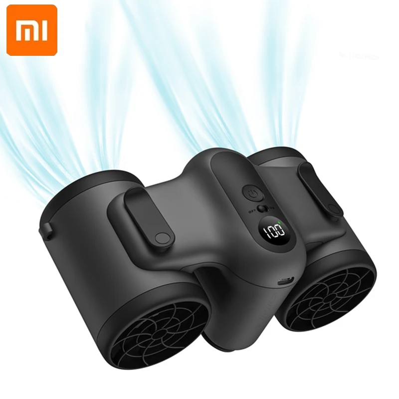 

New Xiaomi Portable Hanging waist Fan With 10000mAh Recharge Battery Ultra quiet Wearable Electric Fan handheld Air Cond
