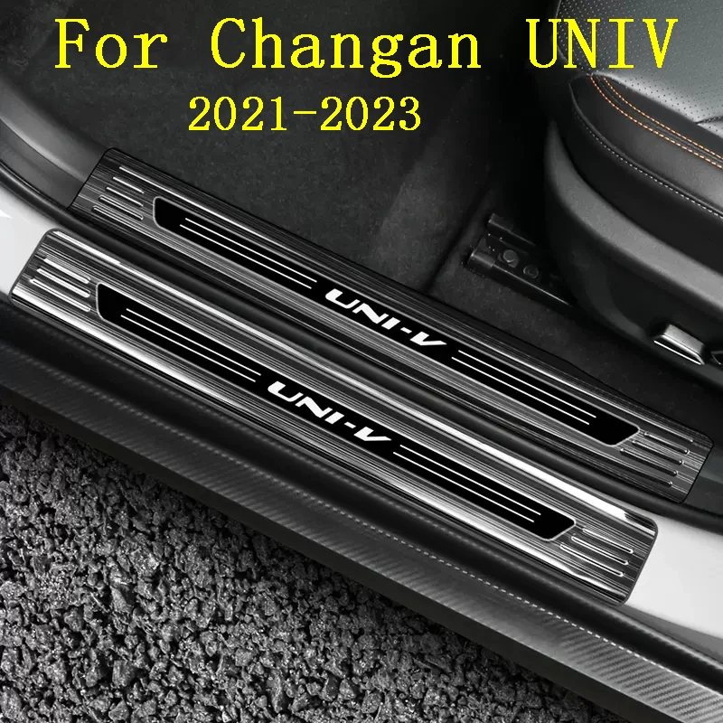 

Наклейка на порог для внутренней двери автомобиля Changan UNIV UNI-V 2021-2023, защита из нержавеющей стали, автомобильные аксессуары