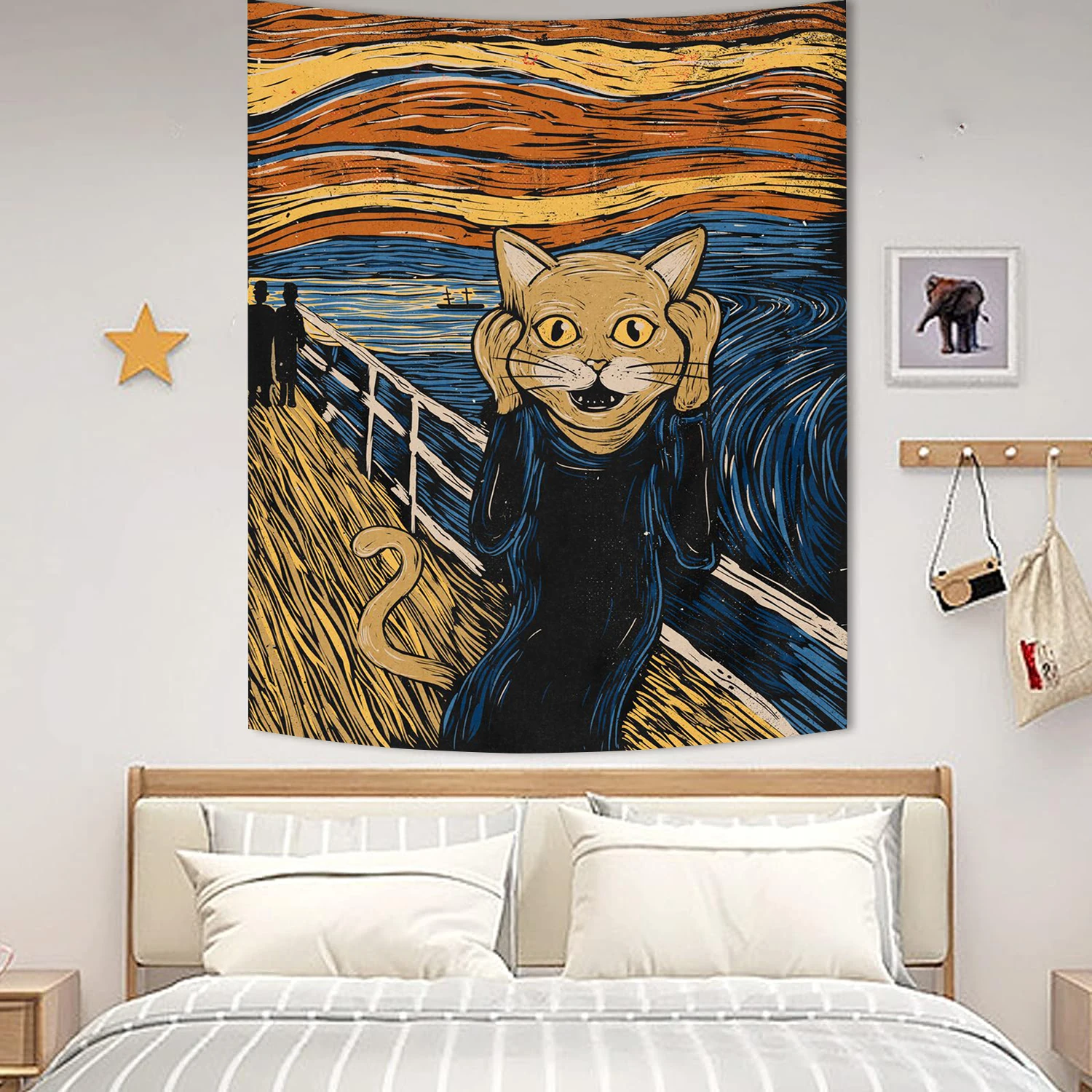 

Tarot Cat Tapestry Aesthetic Room Decoration Wall Decor Tapestries Tapries Decors Home Bedroom Fabric Hanging the Decorative Art