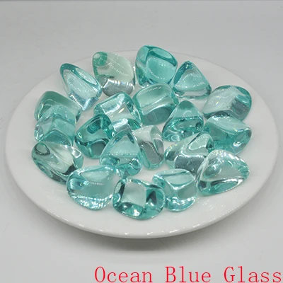 Морские голубые стекла, гравий, размер образца, нестандартные опущенные камни, оригинальные минеральные украшения для аквариума, подарки