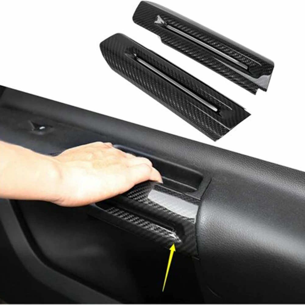 

Inner Door Handle Ring Trim For Ford Mustang 2015+ Door Armrest Handle Cover Trim Interior Accessories