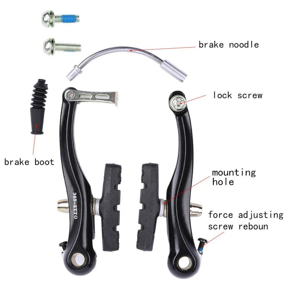 

1 Pair ZTTO Bicycle BMX Cruiser Linear Pull V Brake Caliper Set With Brake Pads Aluminum Alloy MTB Mountain Bike Accessories