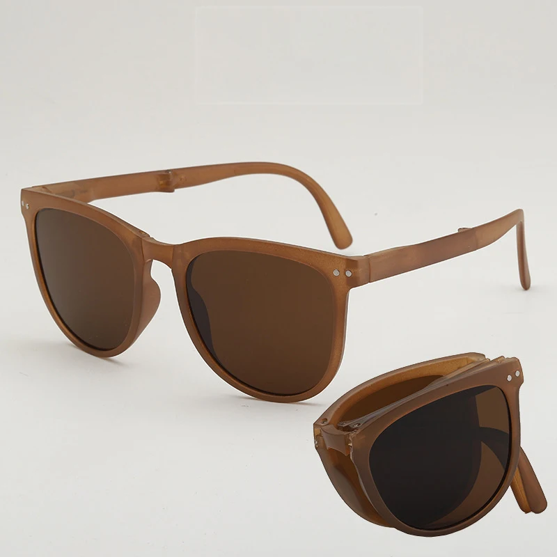 

JIAOSYJIA Uv400 Anti-ultraviolet Sunscreen Sunglasses Convenient Oval Frame Sunglasses Folding Sunglasses Polarizers JS1074