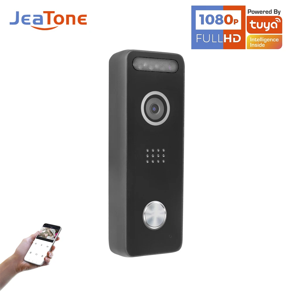 【Tuya 1080P】JeaTone WiFi Video Doorbell Outdoor Waterproof Doorbell Camera POE Video Intercom Remote Unlock Control Mobile Phone