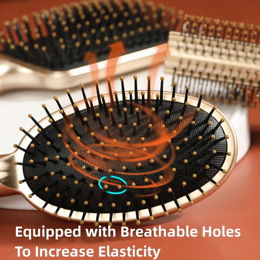 Элегантная золотая щетка для волос с подушкой безопасности от LUNCAY Современный и