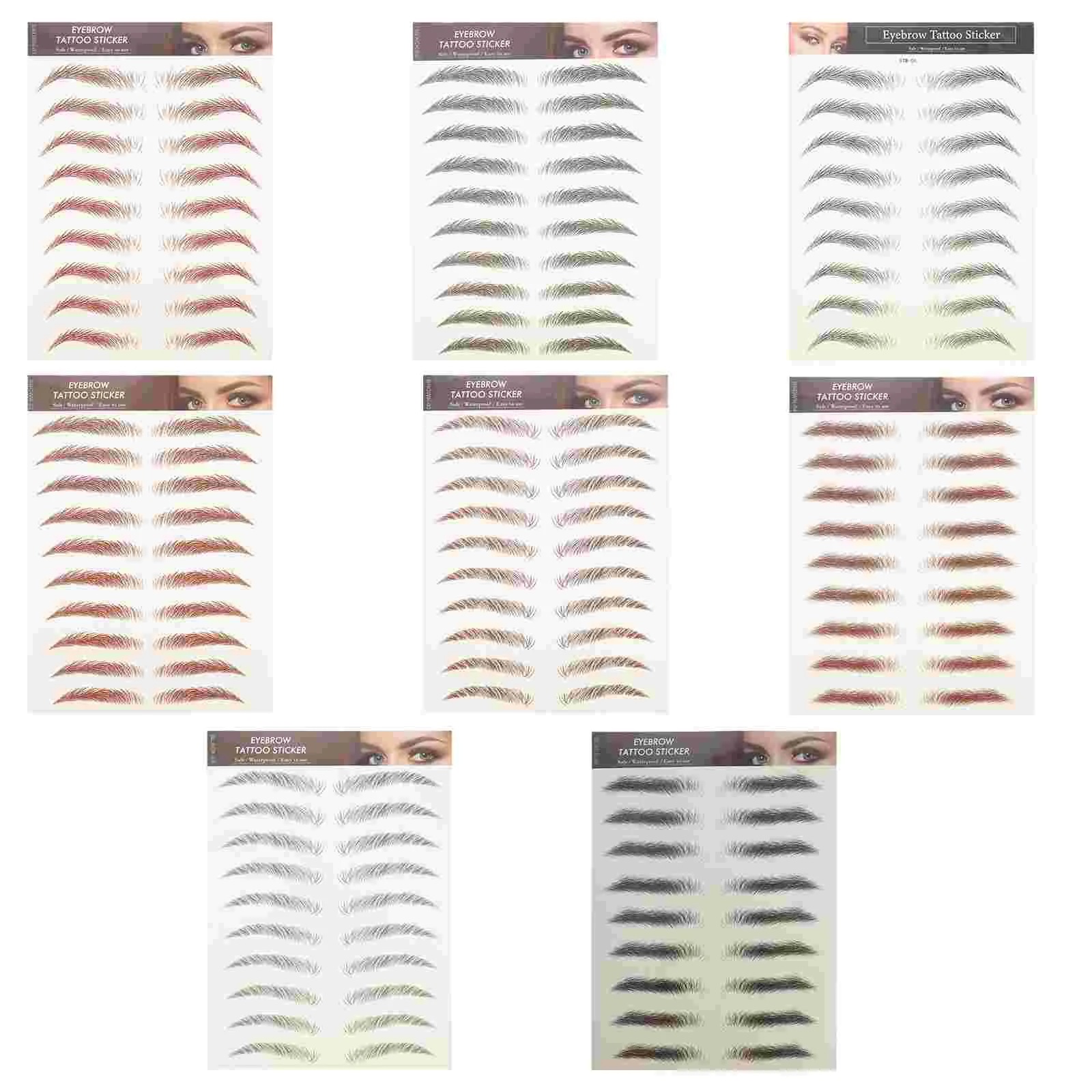 

Eyebrow Stickers Eyebrows Sticker Transfer Grooming 4D Beautyfalse Fake Imitation Brow Decals Makeup Transfers Hair Water