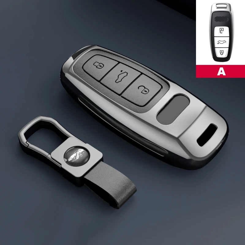Металлическая оболочка для автомобильного ключа телефона Audi A6 C8 A4 A5 B9 Q5 FY Q7 4M TT S4 A7