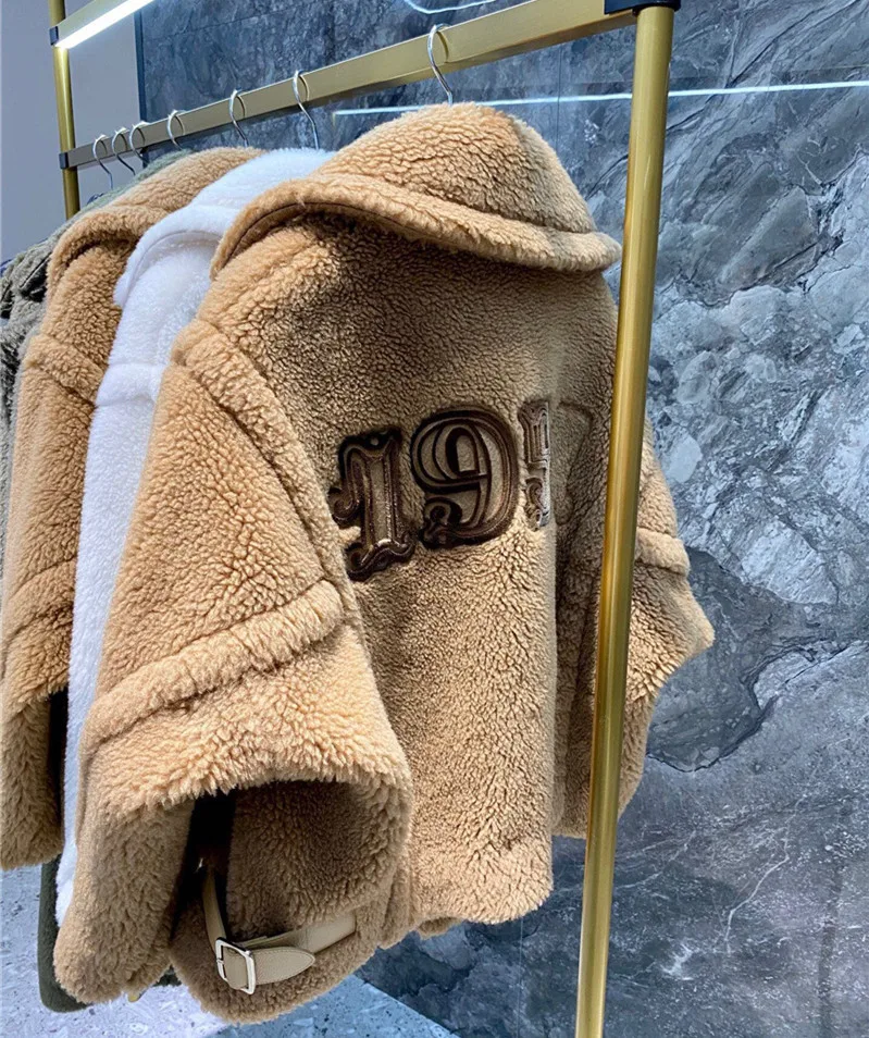 Winter Short Coat Women Jacket Teddy Bear Coat Female Autumn New Fashion Casual Camel Double Breasted High-end Keep Warm Coat