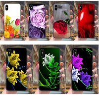 reasonal price beautiful flower black coque trend for iphone 13 12 11 pro max 6 x 8 6s 7 plus xs xr mini 5s se 7p 6p