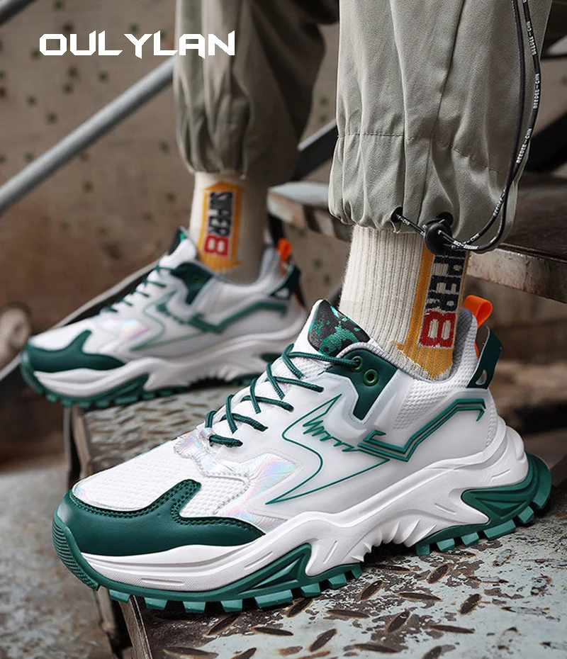 Кроссовки мужские сетчатые на шнуровке повседневная обувь для прогулок и