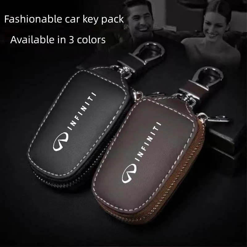 

Car Key bag leather car remote control protection cover for Infiniti FX35 Q50 Q30 ESQ QX50 QX60 Qx70 EX JX35 G35 G37 key case