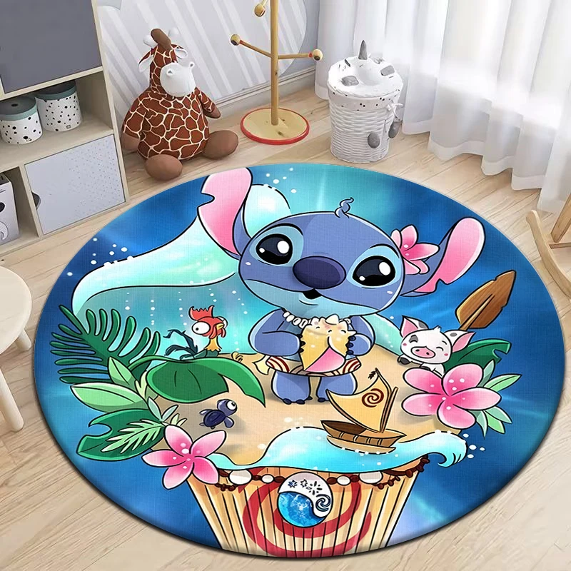 Милый стильный мультяшный 3D круглый коврик для гостиной спальни дивана детский