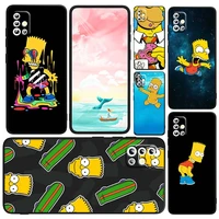 boy family the simpsons phone case for samsung a23 a50 a30 a73 a71 a53 a52 a51 a33 a32 a22 a03s a03 a02s a31 5g black soft