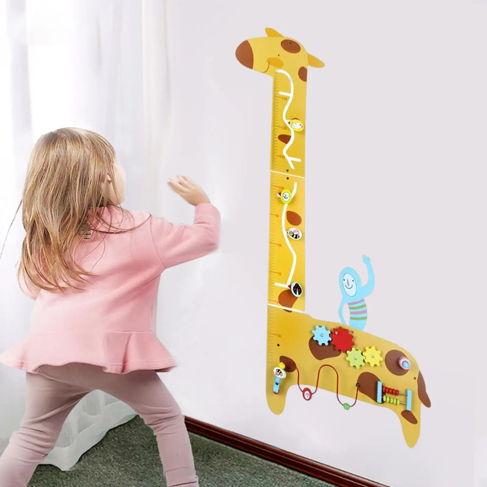 

Wooden Busy Board Fine Motor Skill Multi Functional for Kids Gifts