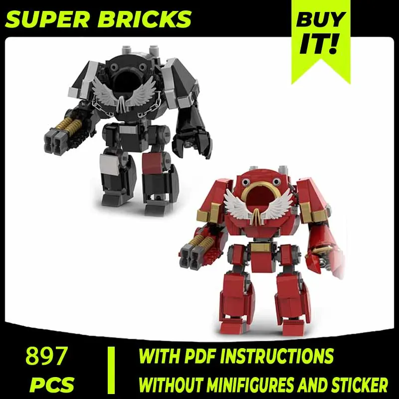 Hammer Battle Angel Mech Moc Строительные кирпичи Технология Популярные игры Модель