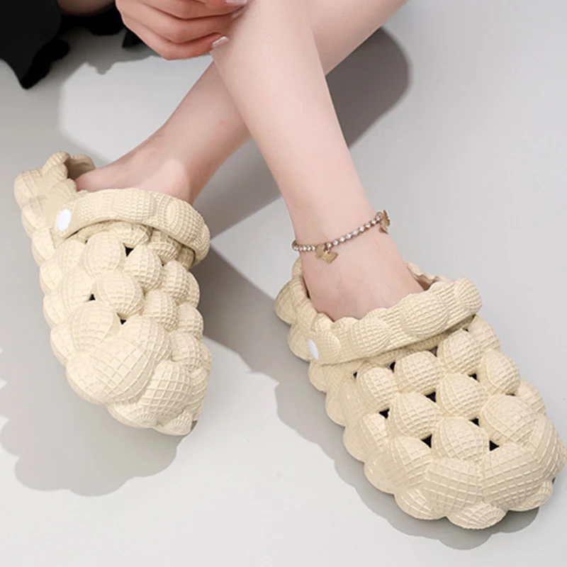 Litfun Women Clogs Slippers Cute Bubble Ball Sandals Summer Indoor Massage EVA Slides Outdoor Closed Toe Fashion Beach Shoes