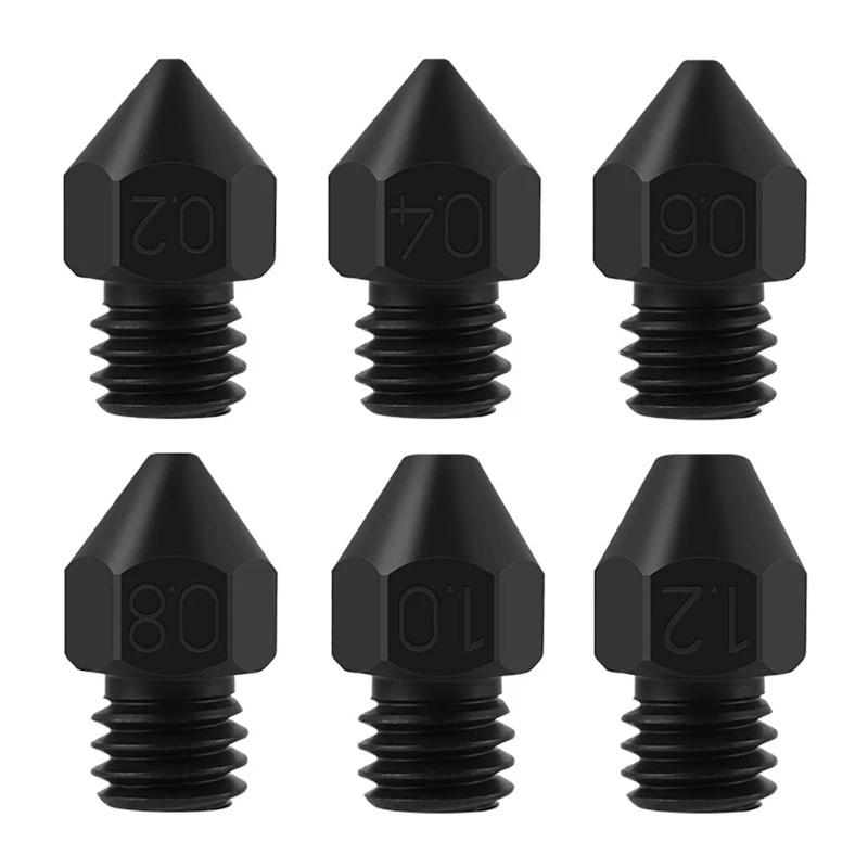 

3D Printer Nozzle for 1.75mm MK8 High Flow Clones CHT Tip Nozzle Hardened Steel