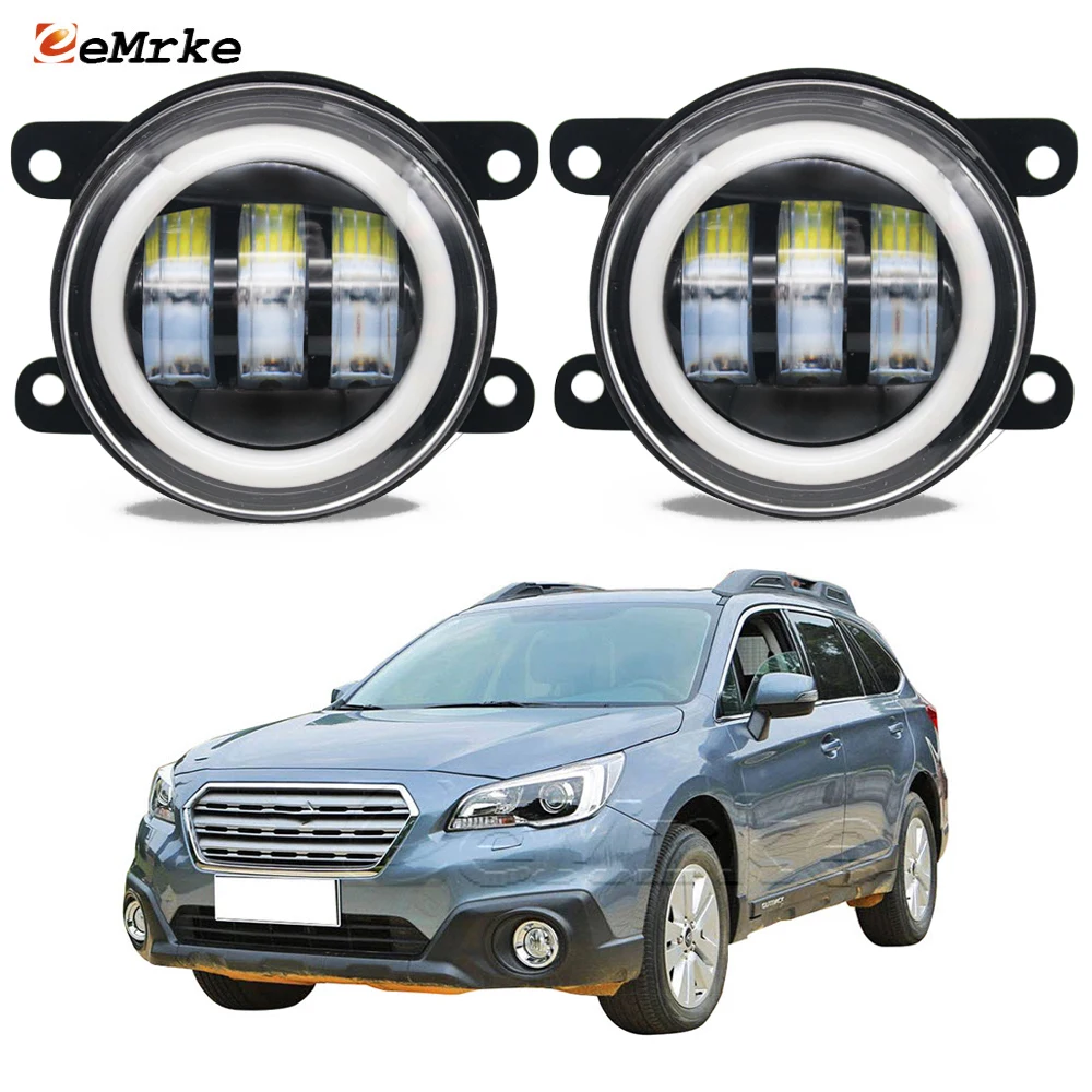 Пара светодиодных противотуманных фар ангельские глазки в сборе для Subaru Outback BS 3.6R