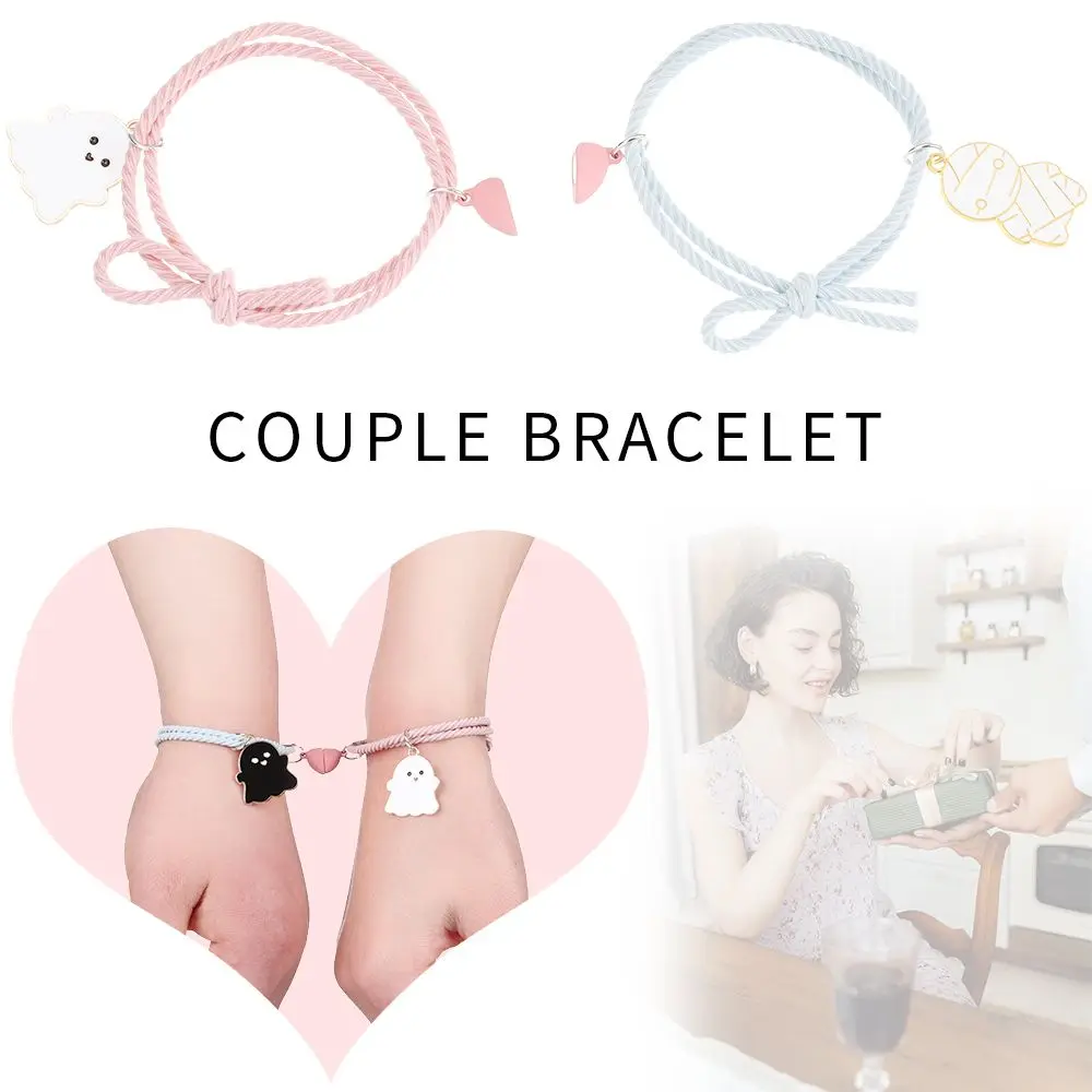 

Cute Love Magnetic Buckle Jewelry Gifts Fashion Matching Bracelets Magnet Bracelet Rope Bracelet Friend Bracelet
