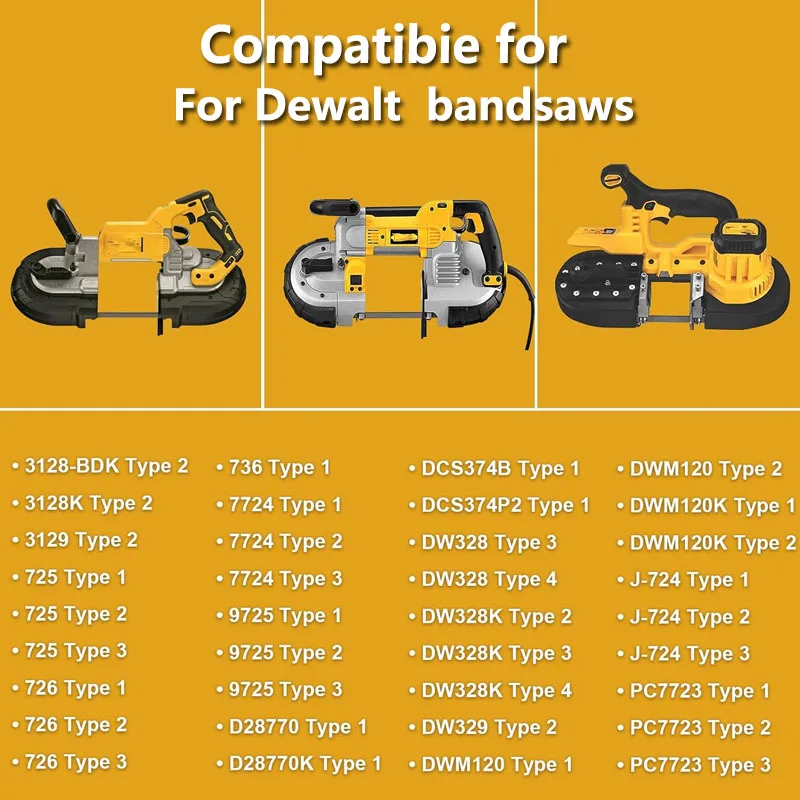 Лента для ленточной пилы 650721-00 Dewalt Резиновая лента шин 514002079 A02807 DCS374 DWM120