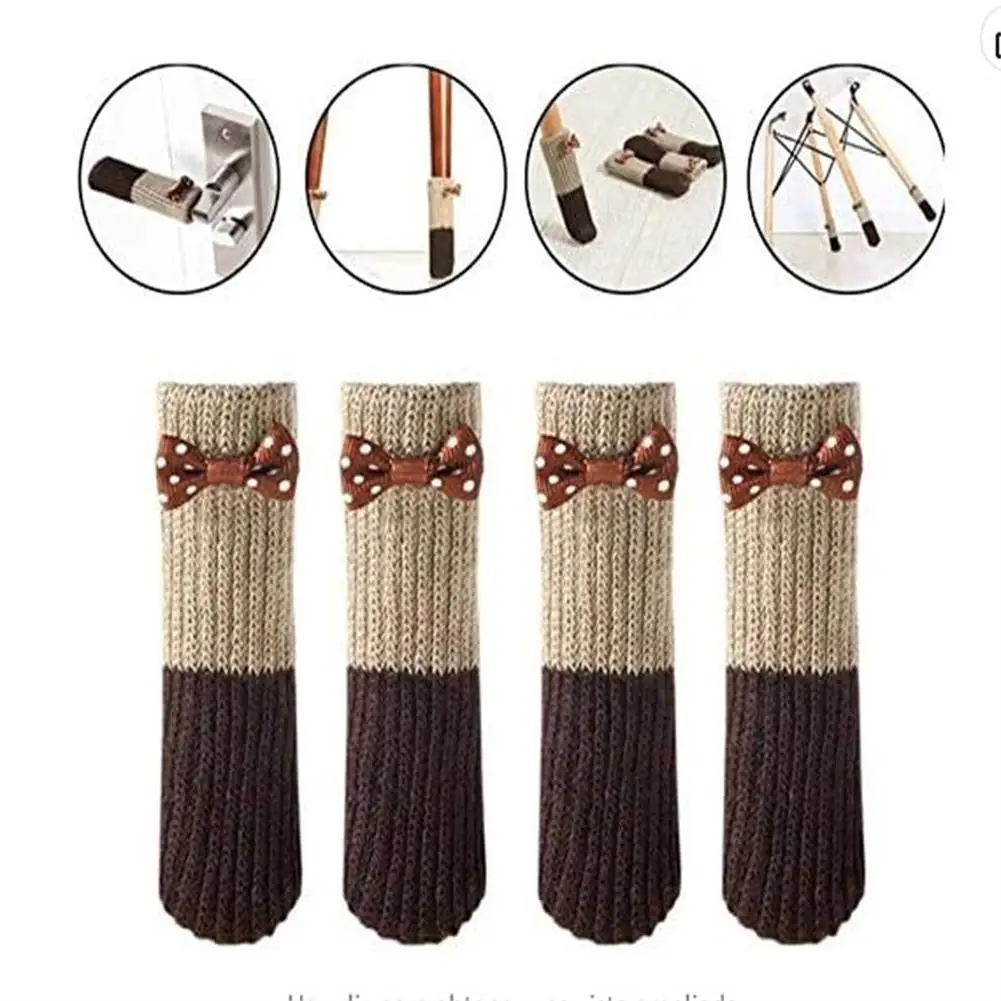 

Носки для ножек стола, стула, чехлы для ножек стула, протекторы для пола, Нескользящие вязаные носки, носки для мебели, мультяшный Декор для д...