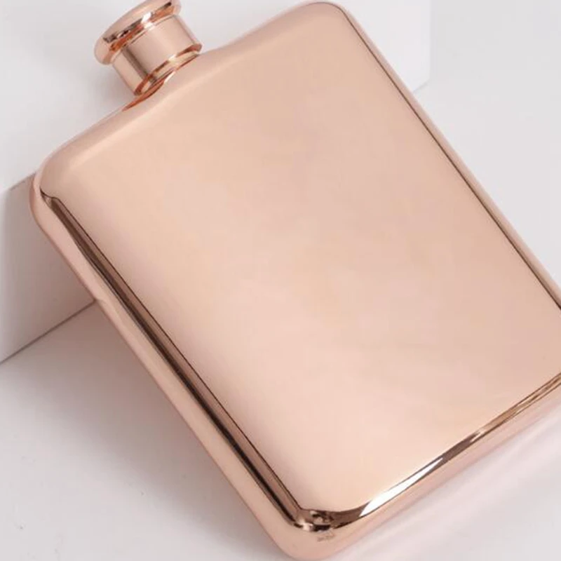 

Rose Gold 6Oz Stainless Steel Vodka Hip Flask Flask for Alcohol Bottle Liquor Whiskey Bottle Groomsmen Gifts with Funnel