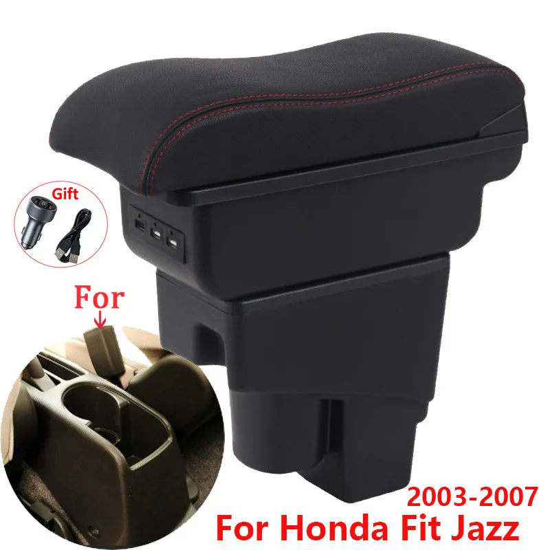 Подлокотник для Honda Jazz подлокотник Fit 1 автомобильный коробка хранения 2003 2004 2005 2006