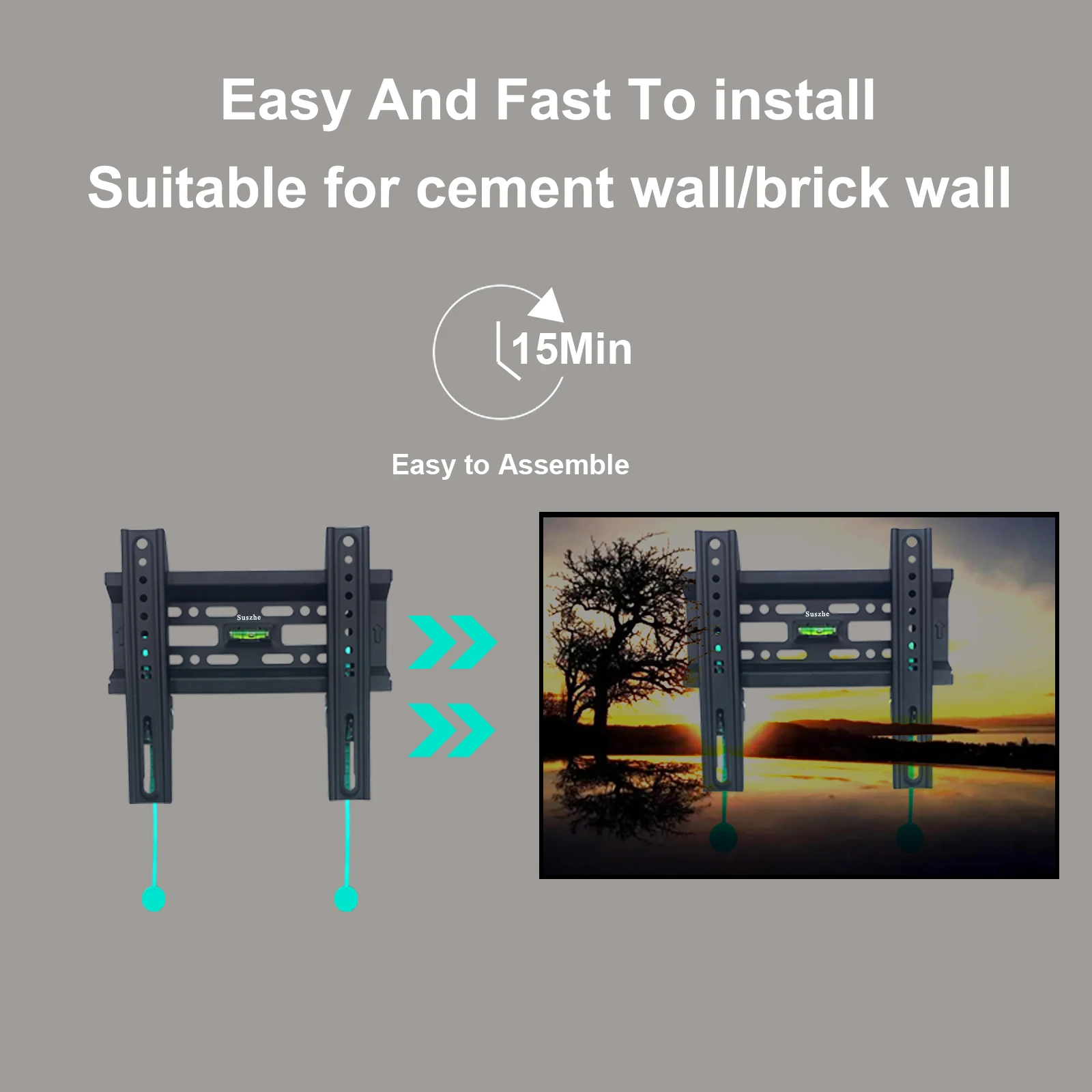 Настенное крепление для телевизора Suszhe 43 дюйма предохранительный замок в