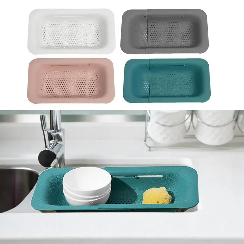 

Extendable Colander Strainer Retractable Sink Basket Foldable Drain Strainer Draining Rack Home Storage Basket Drain Pasta Fruit