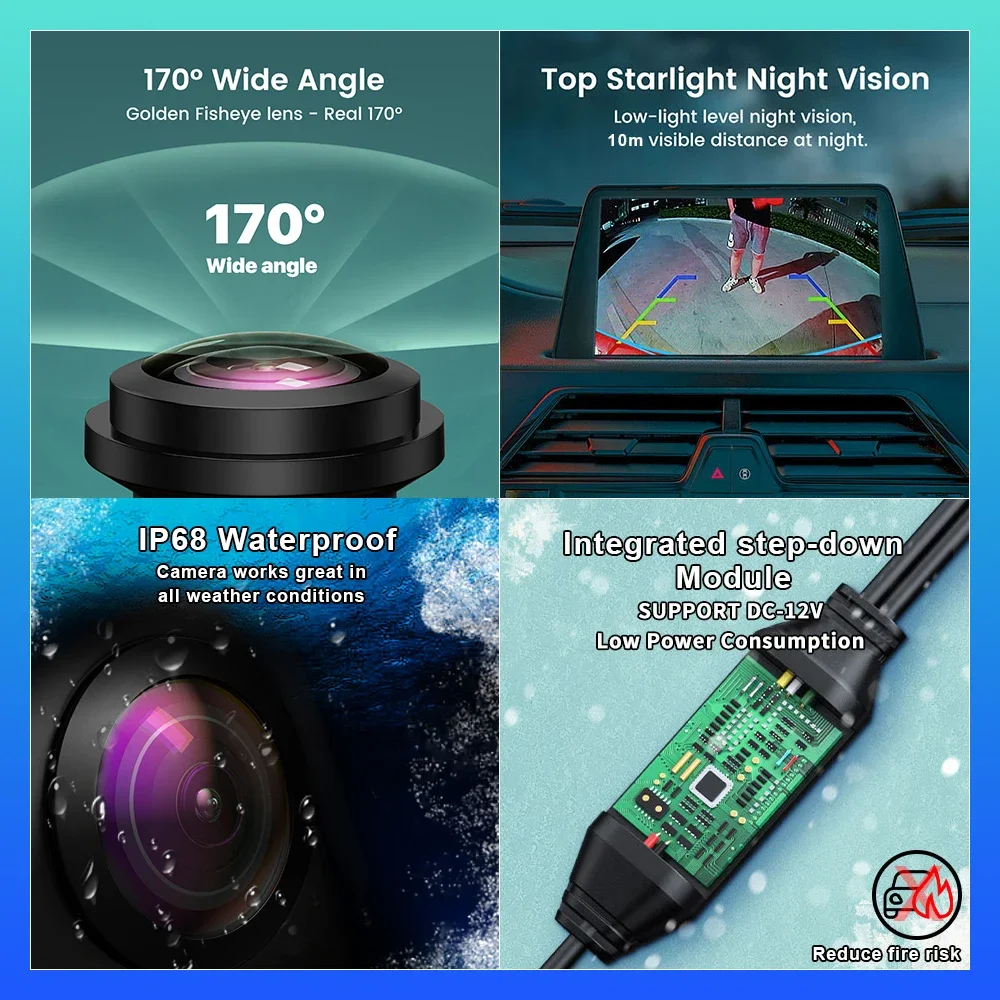 LS AHD 1080P Автомобильная камера заднего вида с ручкой багажника VW Touran Tiguan Caddy T5 T6 Polo