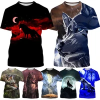 new summer hot sale ferocious animal wolf 3d printed t shirt funny cool casual fashion unisex short sleeve crewneck top