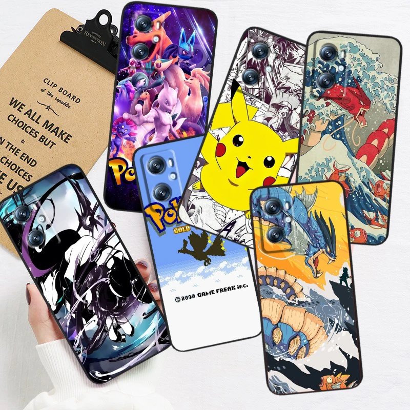 

Pokemon Gengar Mewtwo Art For OPPO Find X6 X5 X3 A54S A5 A94 A16 A53S A57 A74 A72 A96 A9 A98 A78 5G Black Phone Case