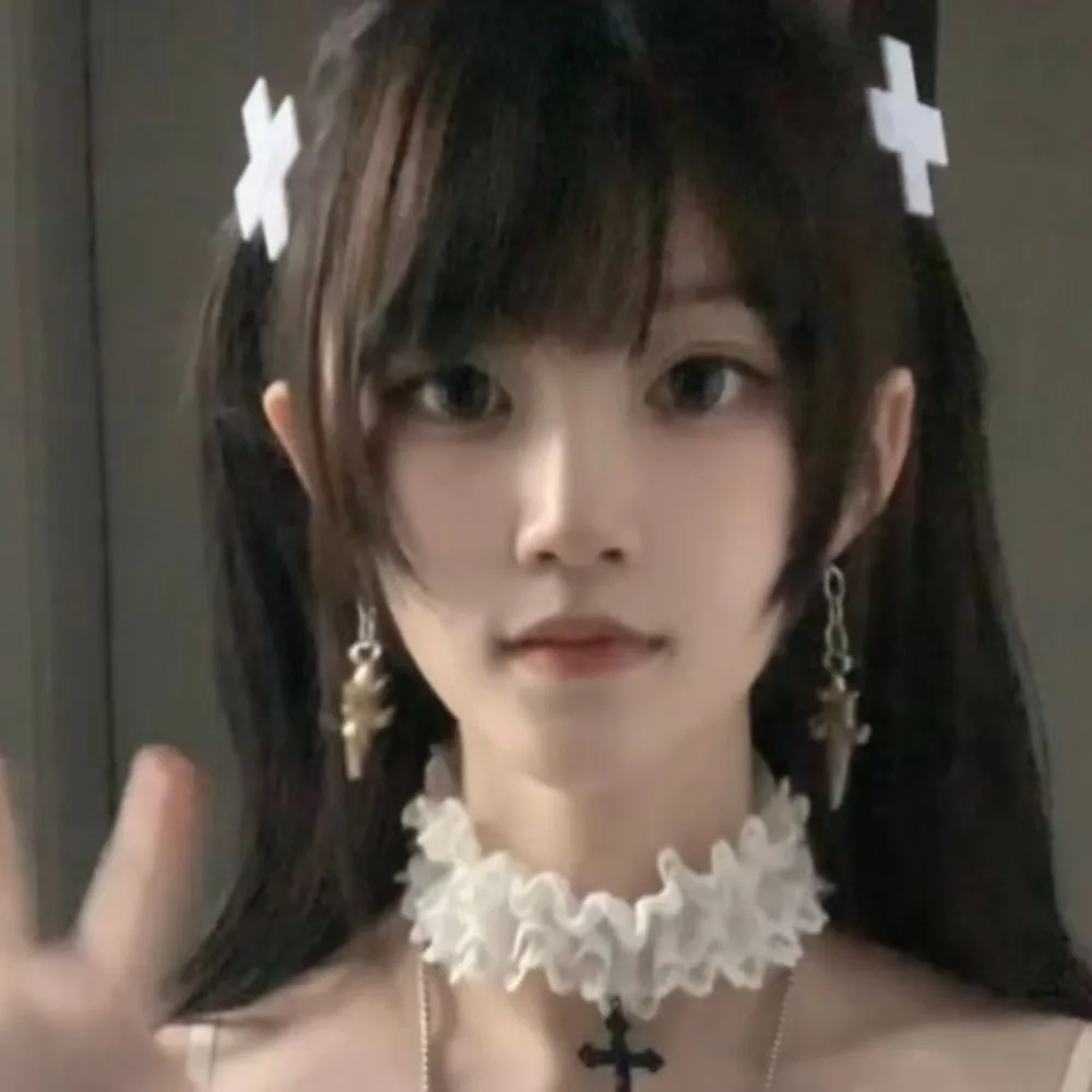 Фото Harajuku панк готический модный Diablo красный крест заколка для волос медицинский творческий крутой Лолита пряные девушки Y2k аксессуары косплей заколки для волос №3