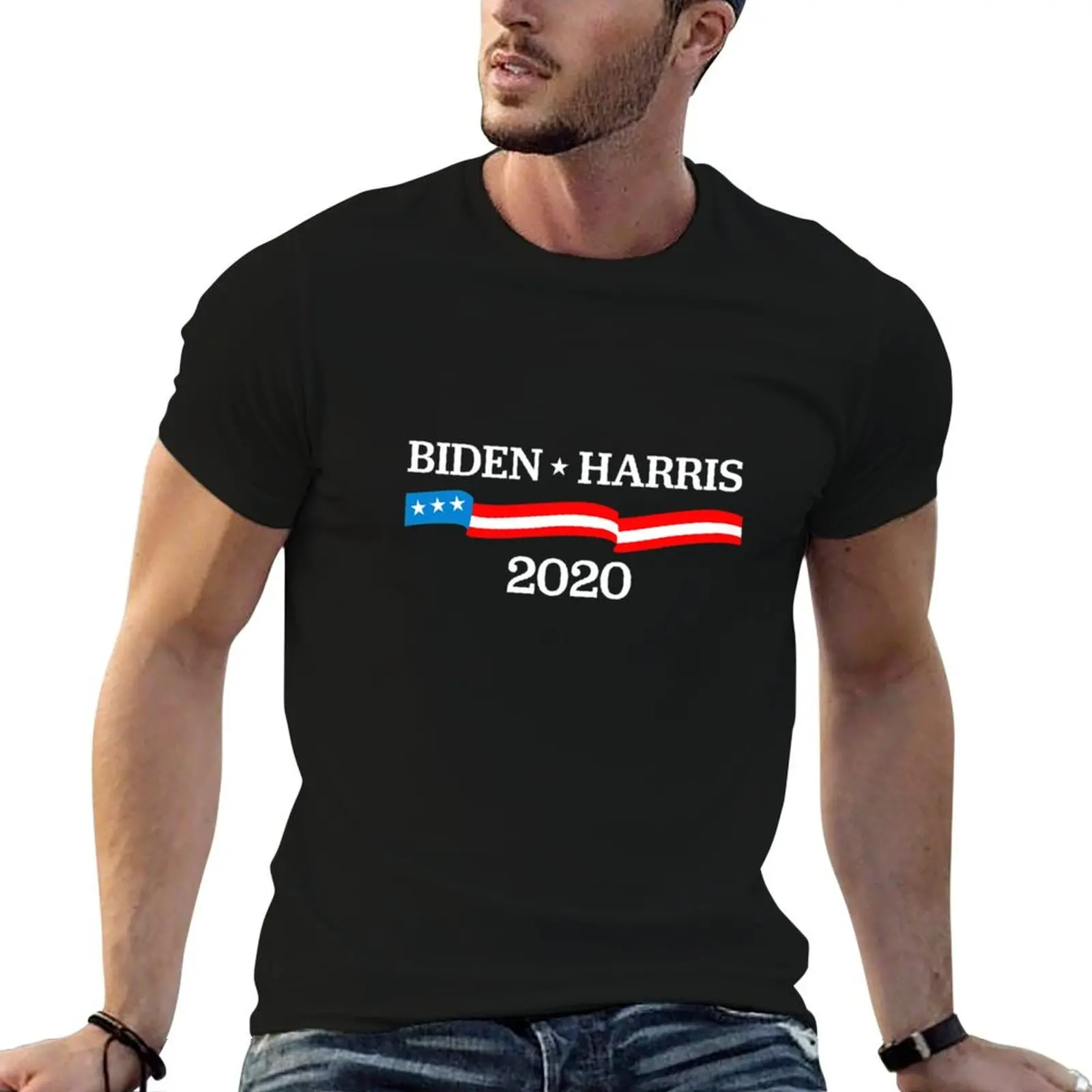 Фото Футболка с длинными рукавами Joe Biden Kamala Harris President 2020, мужская футболка из хлопка, высококачественные мужские футболки для мужчин, футболка №1