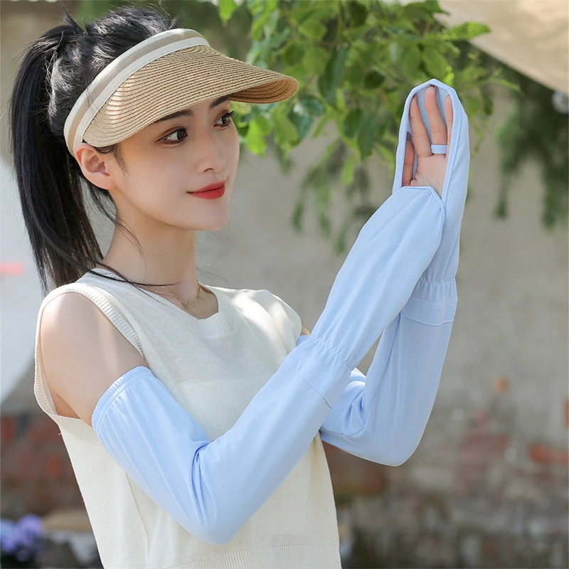 

Ice Sleeve Gloves Women's Summer Driving Sun Protection Arm Sleeves Large Size Loose Breathable Arm Guard UV Outdoor