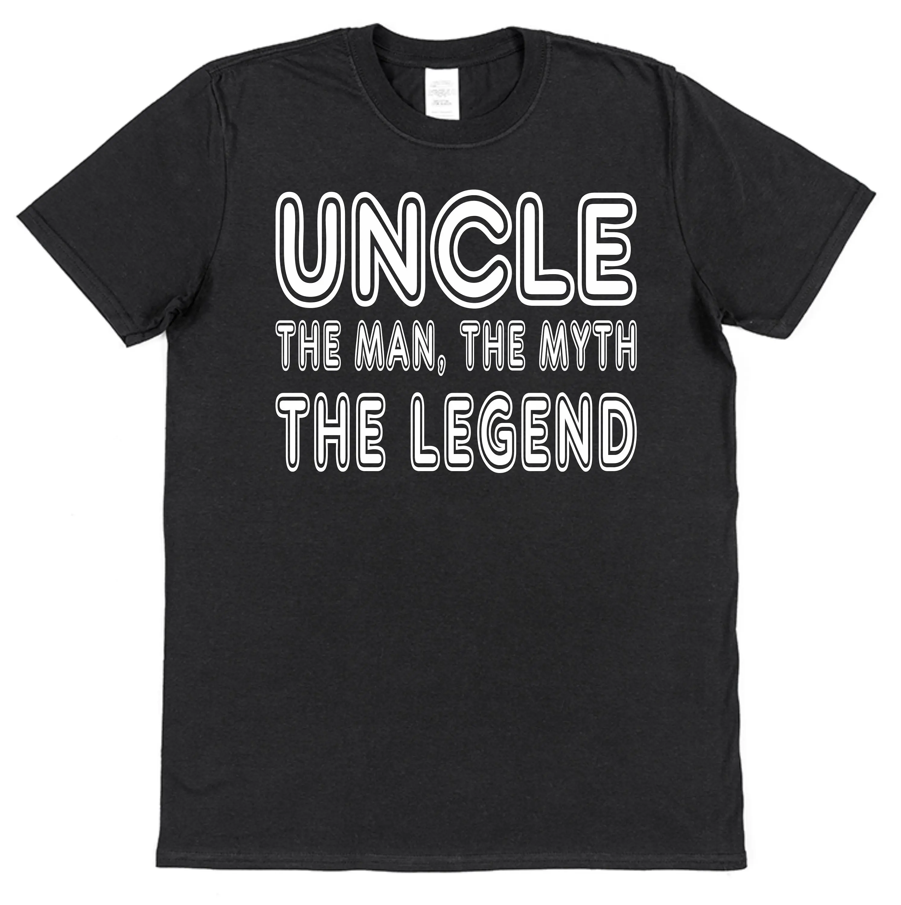 Мужская черная хлопковая футболка Uncle The Man Myth Legend забавная семейная Nephew Niece