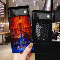 case for google pixel 5a 5g 6 6pro 6a 2 3 3a 4 4a 5 xl coque soft protection back shell covers anime attack on titan fundas