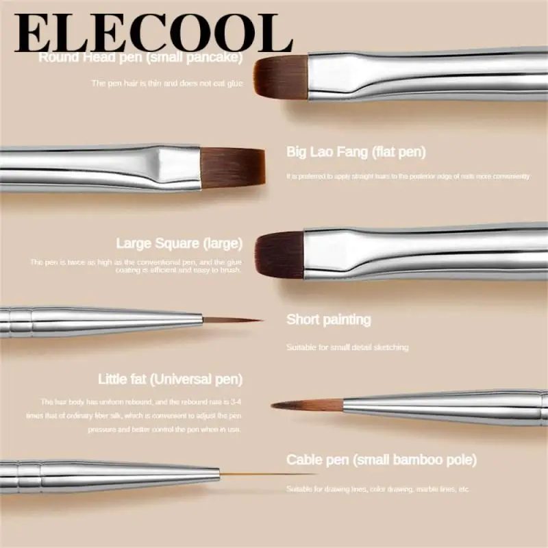 

Phototherapy Glue Pen Line Drawing Square Nail Brush Quick Glue Application More Durable Fine Craftsmanship Nail Pulling