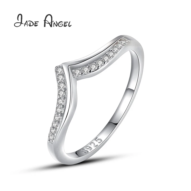 

V-образное асимметричное кольцо из серебра 925 пробы с нефритом