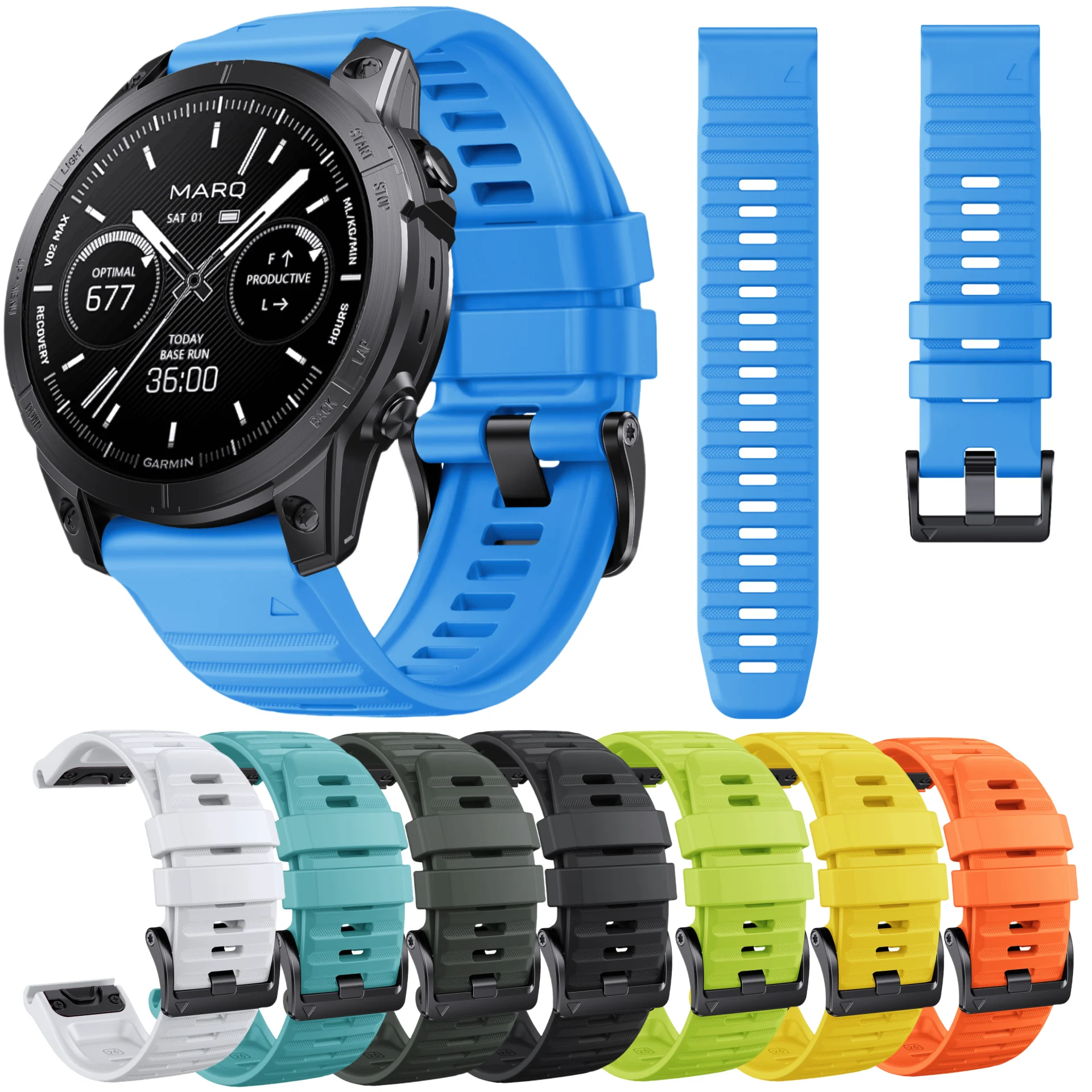 Ремешок силиконовый для Garmin Fenix 7X 7 Pro 6 6X/Epix Gen 2 51 мм 47