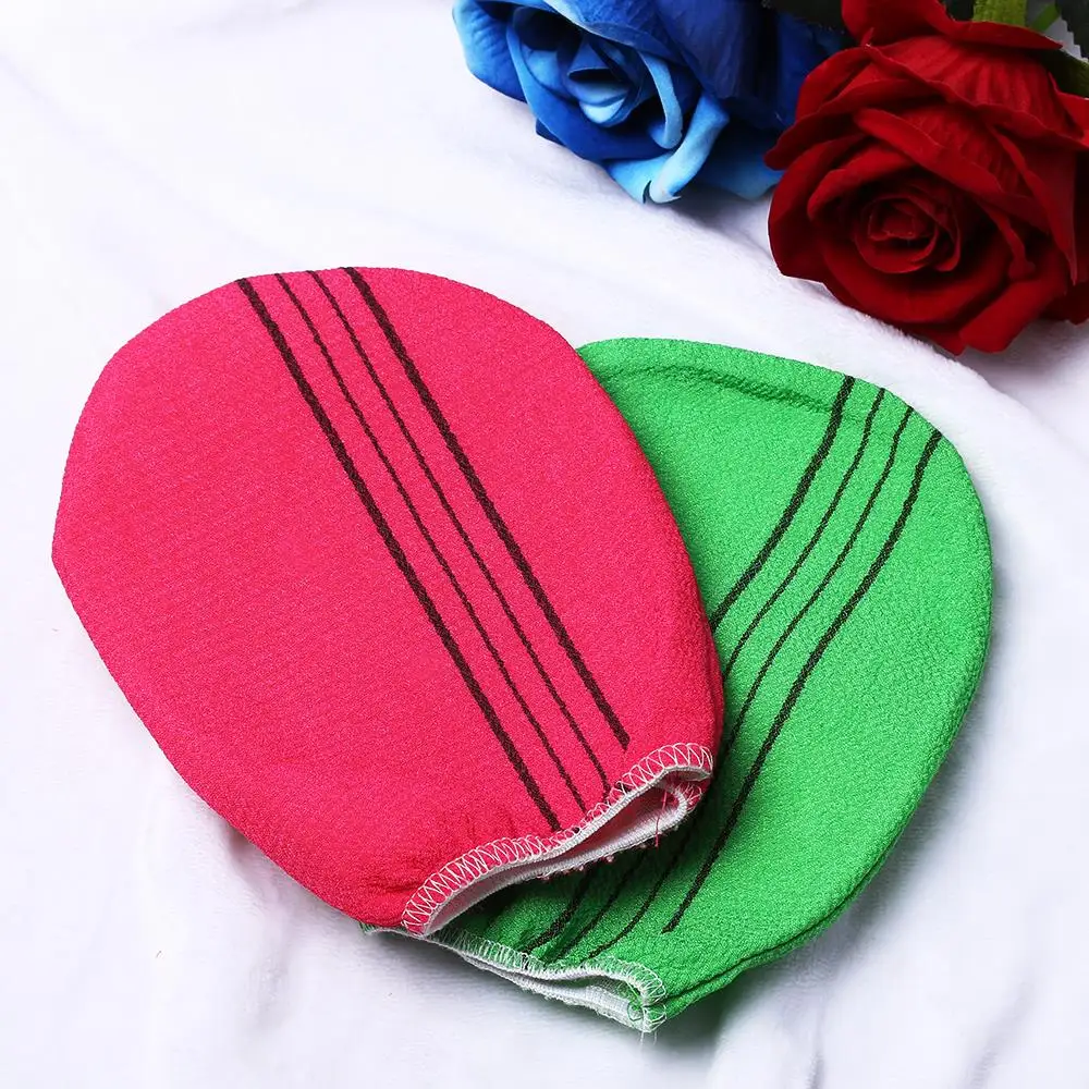 1PC Red Green Korean Italy Exfoliating Body-Scrub Towel Glove Smooth Skin Extreme Comfort Shower Bath Cleaner Exfoliating Towel