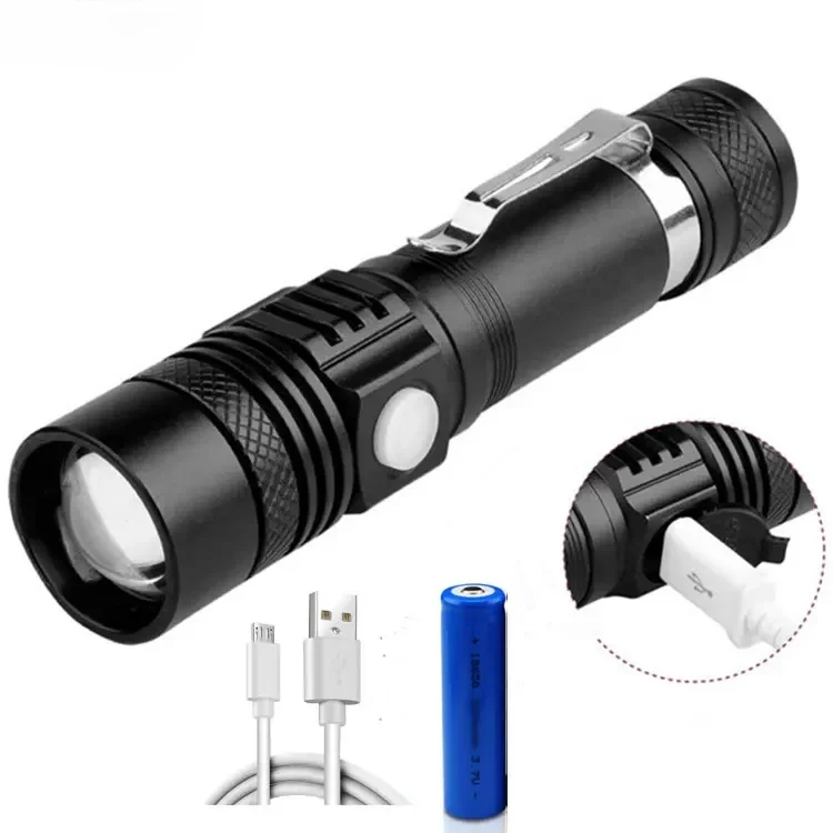 USB перезаряжаемый 2000LM ультра яркий светодиодный фонарик фонарь T6 lanterna