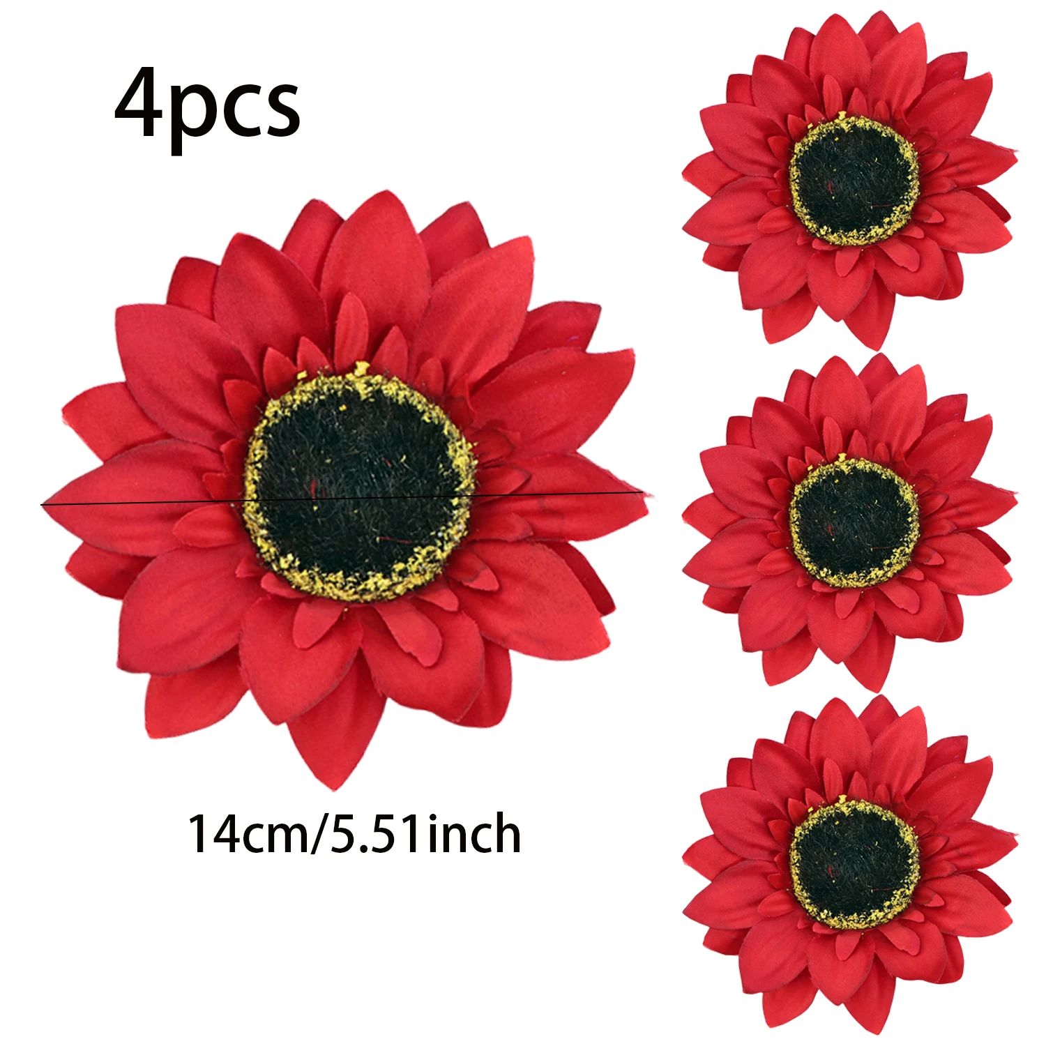 4 шт. декоративные подсолнухи для вечеринки