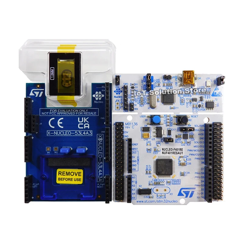 Фото P-NUCLEO-53L4A3 VL53L4ED STM32 Nucleo pack with X-NUCLEO-53L4A3 expansion board and NUCLEO-F401RE development board №1