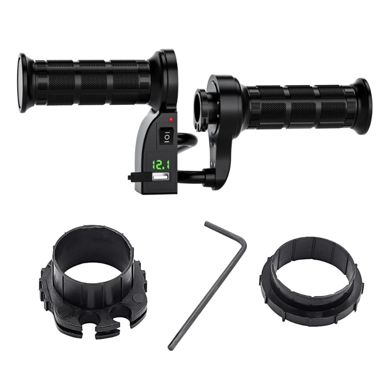 

Электрические нагревательные ручки, 1 пара, универсальные нагревательные ручки для мотоцикла 22 мм (7/8 дюйма) с электрическим подогревом