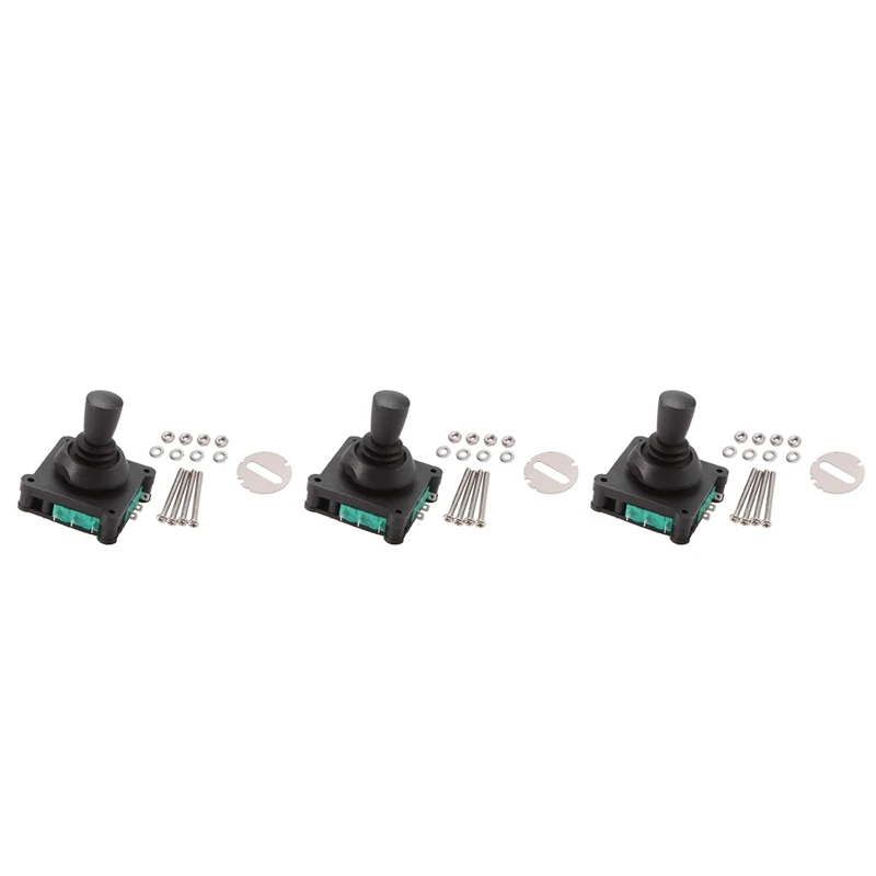 

3X Joystick Switch AC 240V 5A 4NO 4NC Momentary 2.5Mm Fixing Thread Joystick Switch