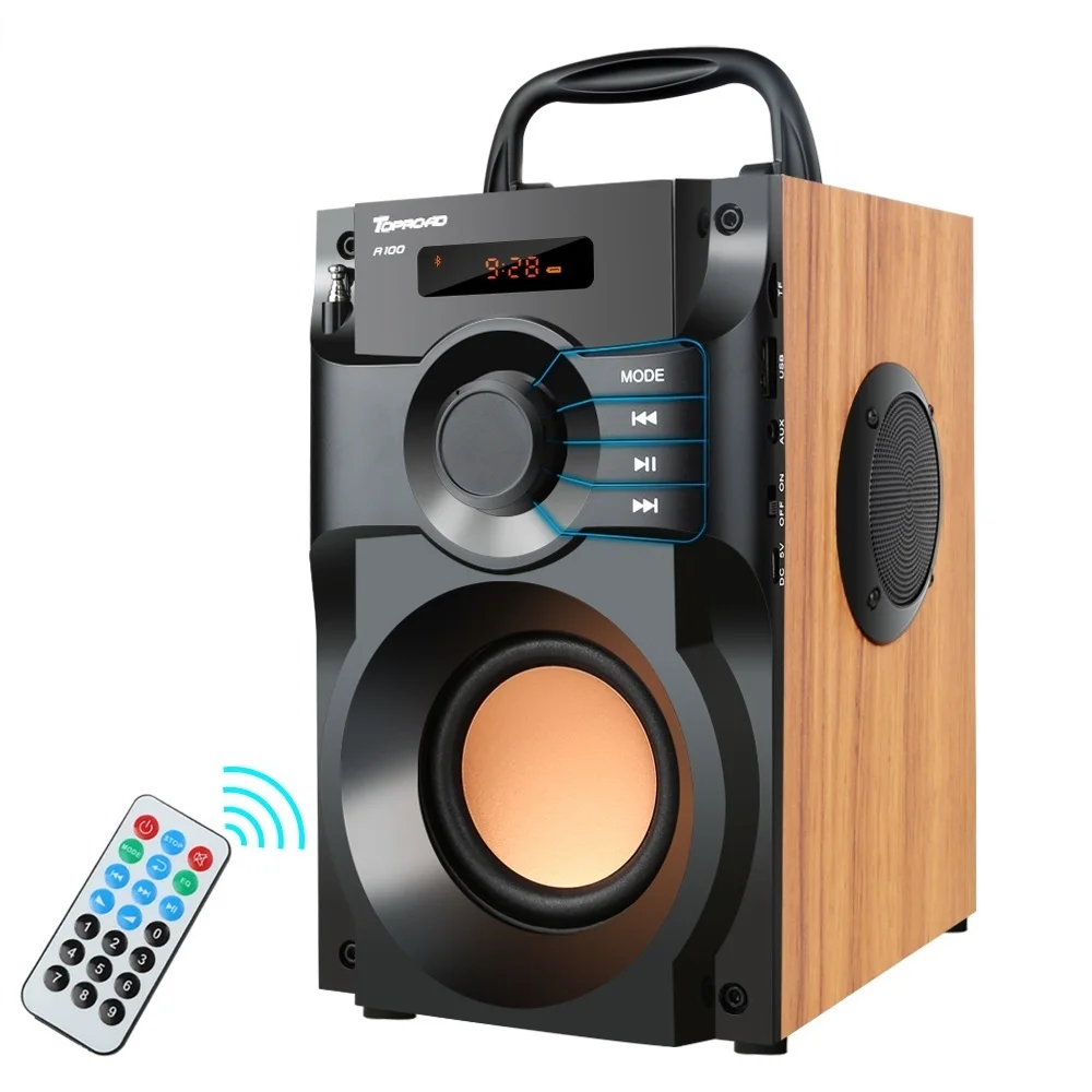 

2022New Portable Bluetooth Speaker Wireless Stereo Subwoofer Bass Speakers Column Support FM Radio TF AUX USB Remote Control