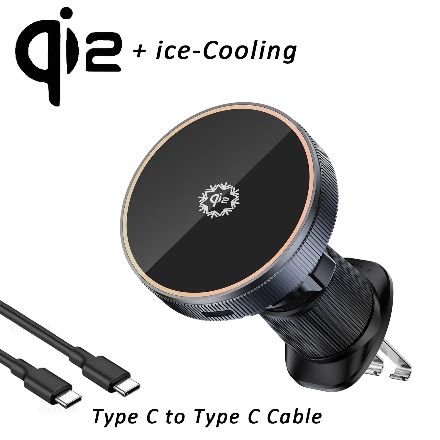 

Беспроводное Автомобильное Зарядное Устройство Qi2 Мощностью 15 Вт С Магнитным Креплением, Светодиодным Дисплеем Температуры