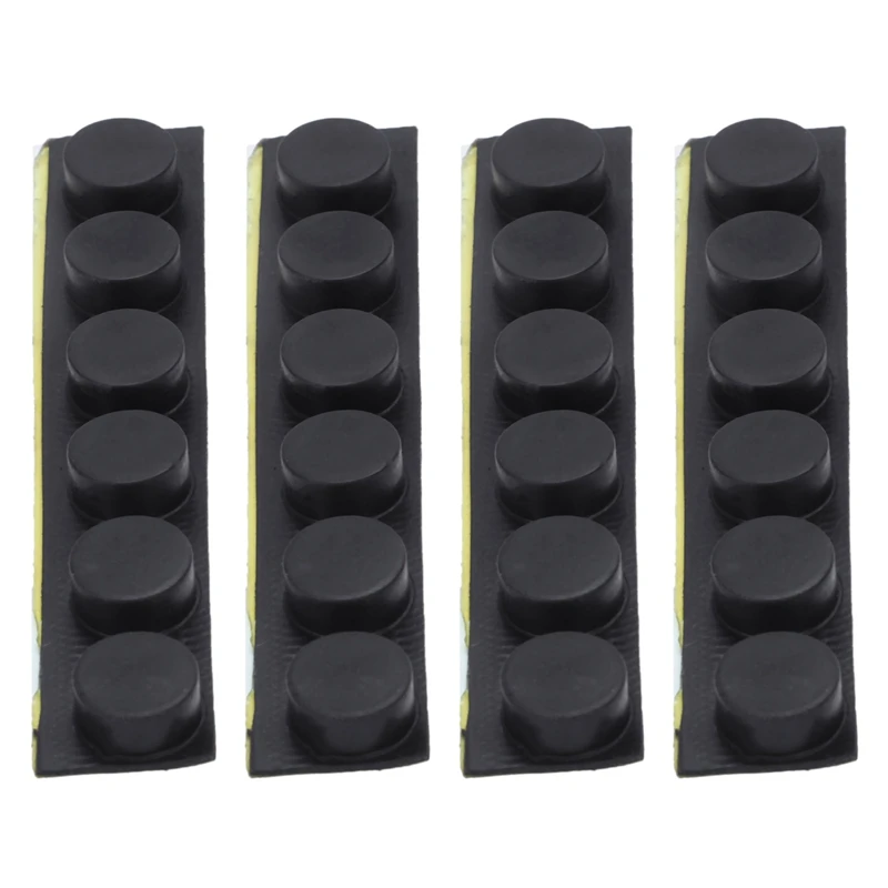 

24X Furniture Knob, Round, 10 Mm X 5 Mm, Self-Adhesive Rubber Pads